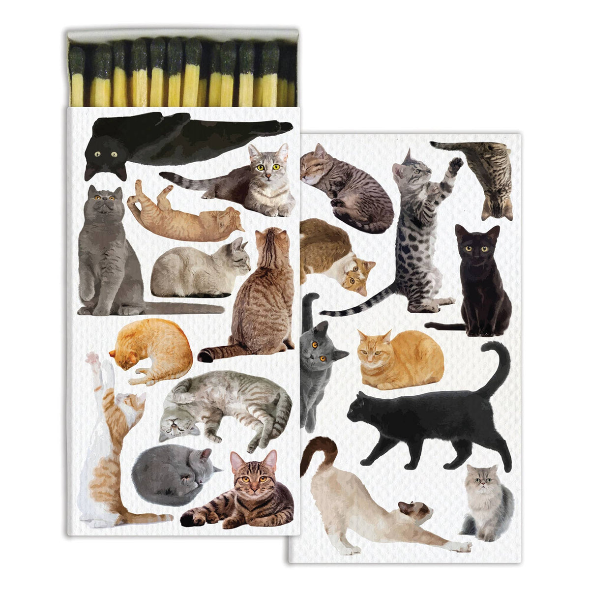 Cat Pack Matchbox – Decorative Safety Matches, Cat Lover Gift
