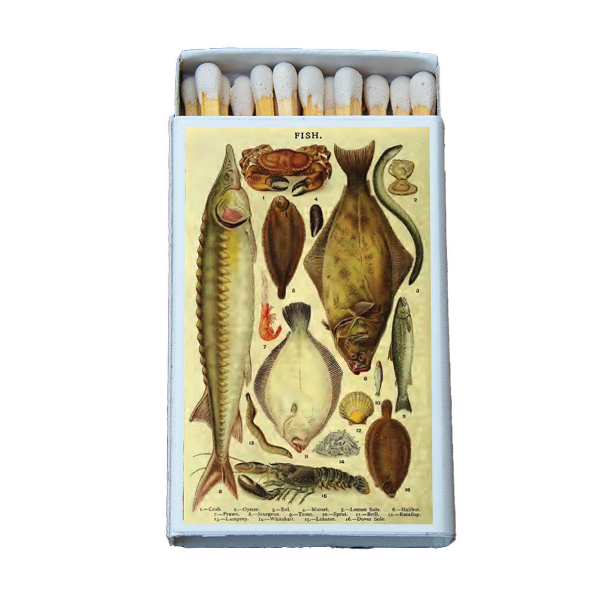 Vintage Fish Matchbox – Aquatic Matches, Fisherman Gift, Lake House Candle Accessory