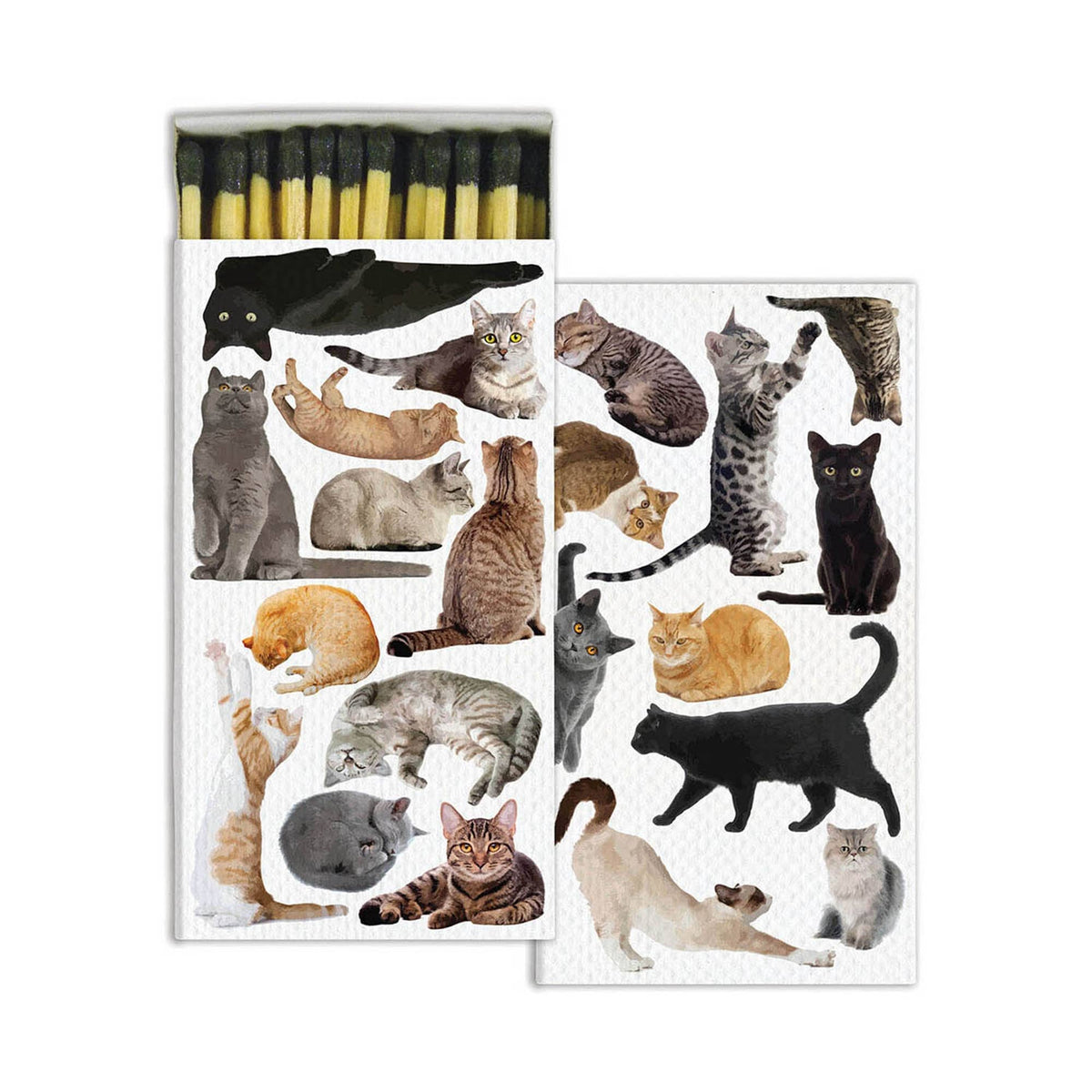 Cat Pack Matchbox – Decorative Safety Matches, Cat Lover Gift