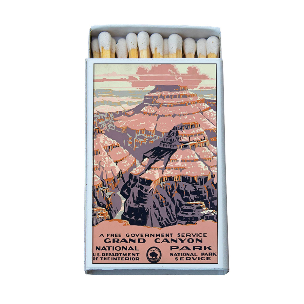 Grand Canyon Matchbox – Vintage National Park Travel Poster, Arizona Souvenir Gift