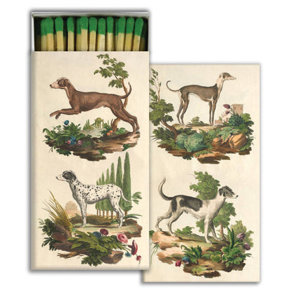Italian Dogs Matchbox – Decorative Safety Matches, Vintage Canine Décor