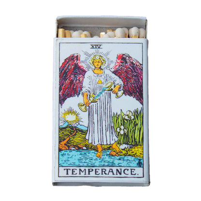 Temperance Tarot Matchbox – Major Arcana Matches, Mystical Home Décor, Balance Gift