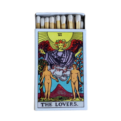 The Lovers Tarot Matchbox – Major Arcana Matches, Romantic Mystical Gift, Candle Accessory