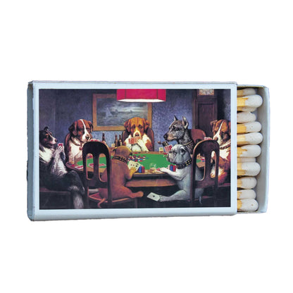 Dogs Playing Poker Matchbox – “A Friend in Need” Art Matches, Funny Dog Lover Gift
