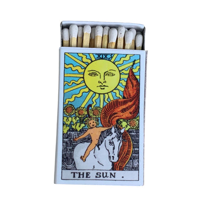 The Sun Tarot Matchbox – Major Arcana Matches, Celestial Home Décor, Positive Tarot Gift