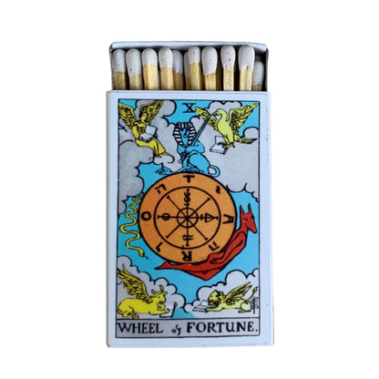 Wheel of Fortune Tarot Matchbox – Major Arcana Matches, Mystical Décor, Tarot Reader Gift