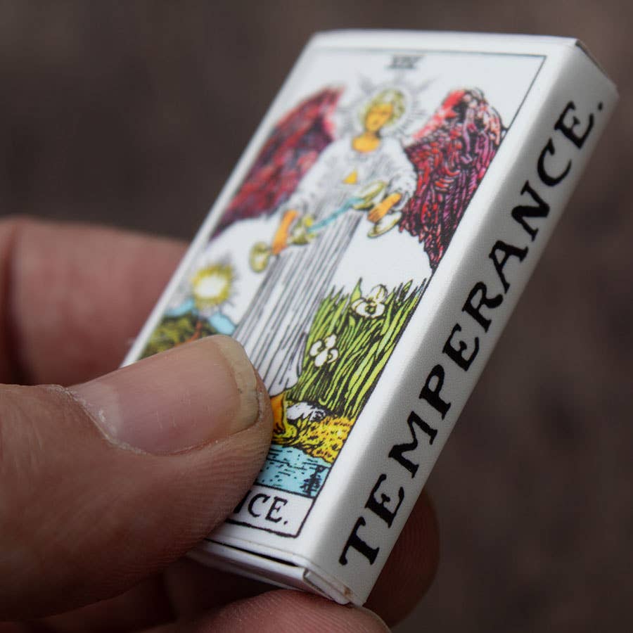 Temperance Tarot Matchbox – Major Arcana Matches, Mystical Home Décor, Balance Gift