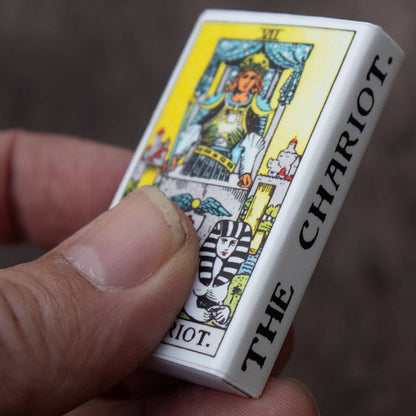 The Chariot Tarot Matchbox – Major Arcana Matches, Celestial Candle Accessory, Tarot Gift