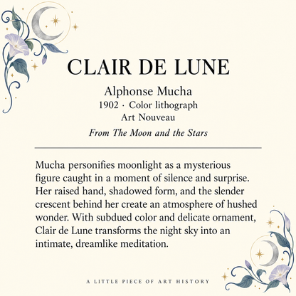 Alphonse Mucha Clair de Lune Matchbox – Art Nouveau Matches, Vintage Art Lover Gift