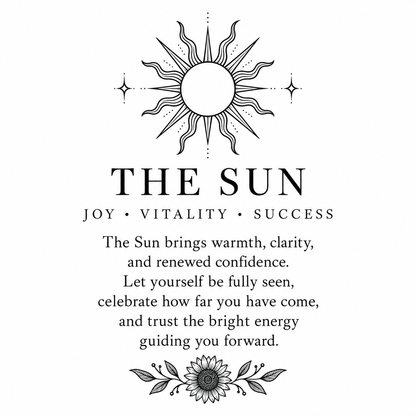 The Sun Tarot Matchbox – Major Arcana Matches, Celestial Home Décor, Positive Tarot Gift