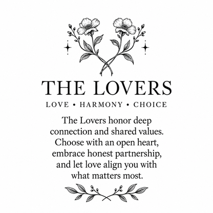 The Lovers Tarot Matchbox – Major Arcana Matches, Romantic Mystical Gift, Candle Accessory