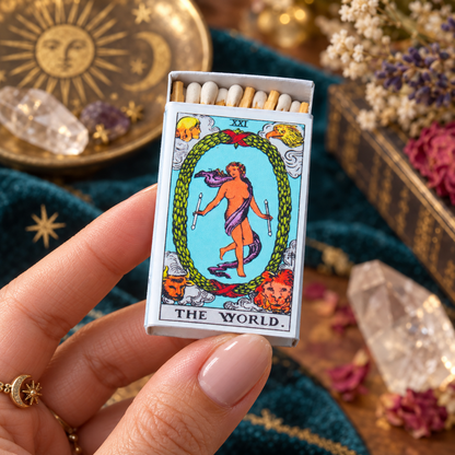 The World Tarot Matchbox – Major Arcana Matches, Celestial Home Décor, Tarot Reader Gift