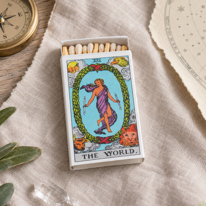 The World Tarot Matchbox – Major Arcana Matches, Celestial Home Décor, Tarot Reader Gift