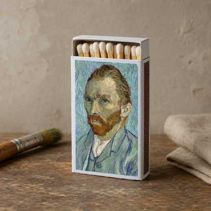 Van Gogh Self-Portrait Matchbox – Famous Art Matches, Museum Lover Gift, Artistic Home Décor