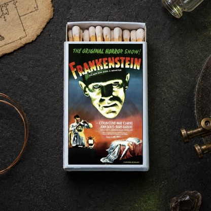 Vintage Monster Movie Poster Matchbook, Horror Film Memorabilia, Retro Collectible, Home Decor for Candles
