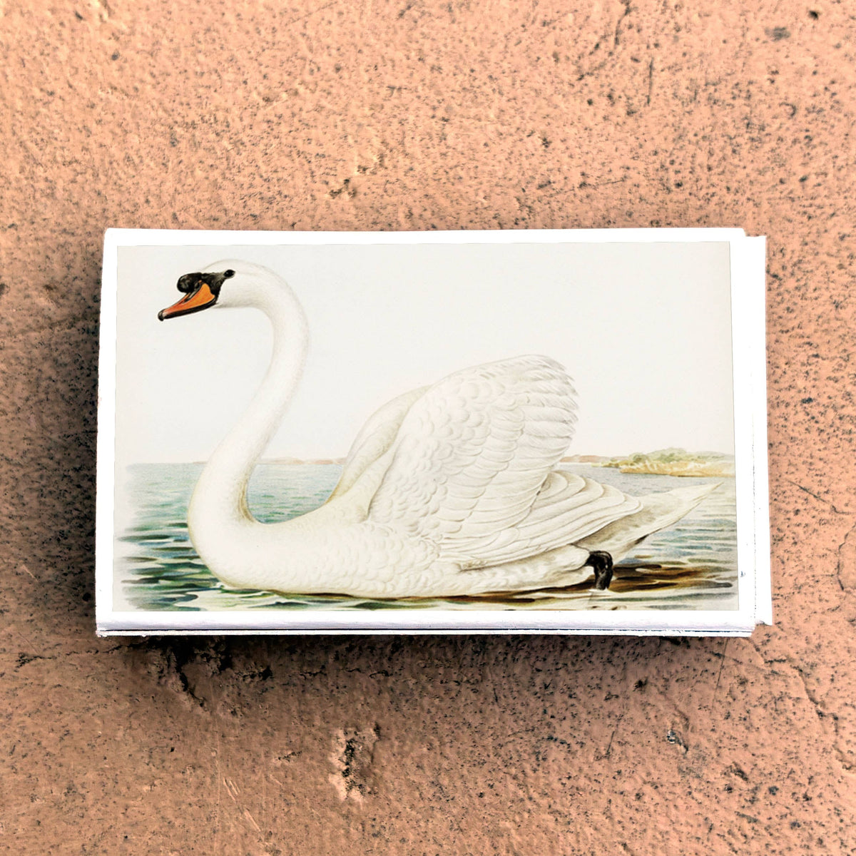 Vintage Swan Matchbox – Elegant Bird Matches, Cottagecore Home Décor, Candle Accessory