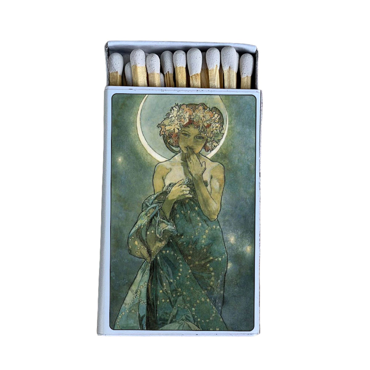 Alphonse Mucha Clair de Lune Matchbox – Art Nouveau Matches, Vintage Art Lover Gift