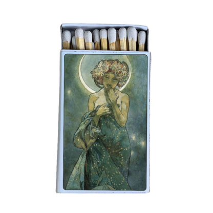 Alphonse Mucha Clair de Lune Matchbox – Art Nouveau Matches, Vintage Art Lover Gift