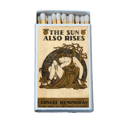 The Sun Also Rises Matchbox – Ernest Hemingway Literary Matches, Book Lover Gift