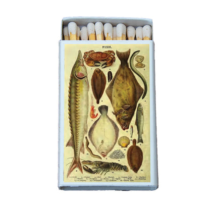 Vintage Fish Matchbox – Aquatic Matches, Fisherman Gift, Lake House Candle Accessory