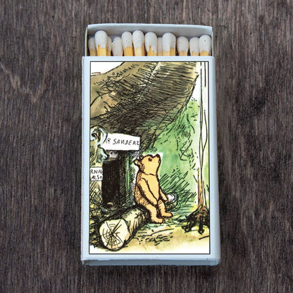 Winnie the Pooh Campfire Matchbox – Literary Matches, Cozy Candle Accessory, Storybook Gift