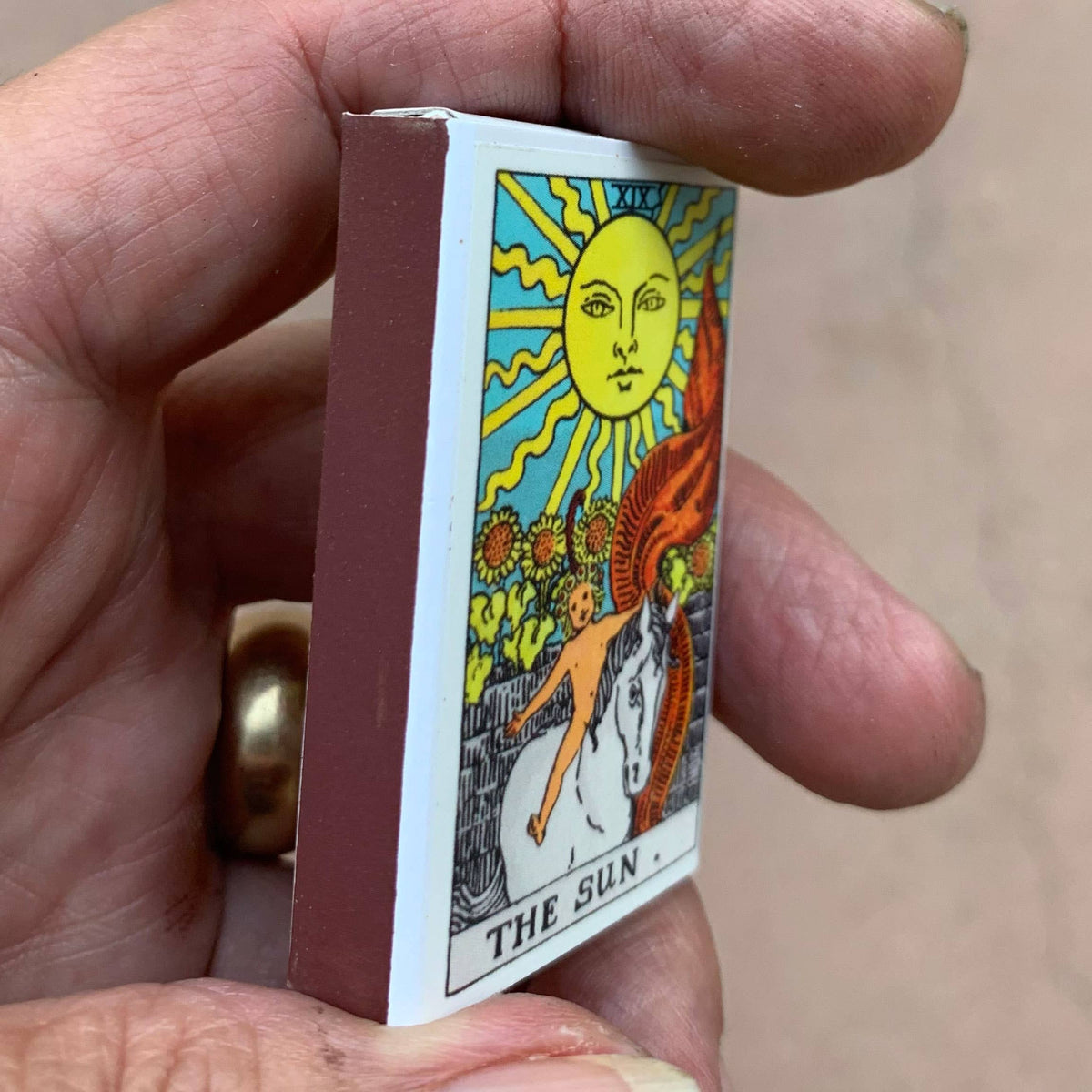 The Sun Tarot Matchbox – Major Arcana Matches, Celestial Home Décor, Positive Tarot Gift