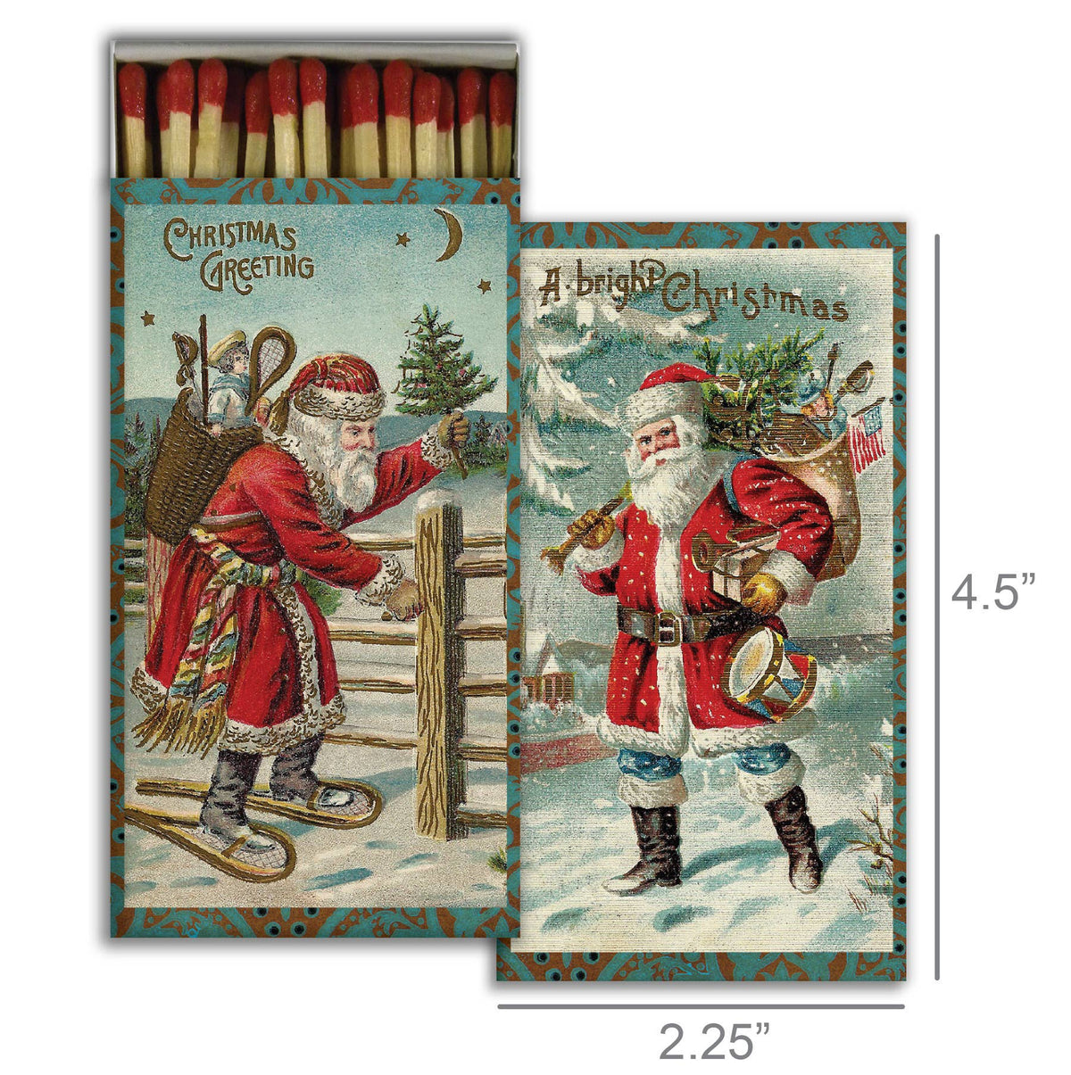 Vintage Santas Matchbox – Decorative Christmas Safety Matches