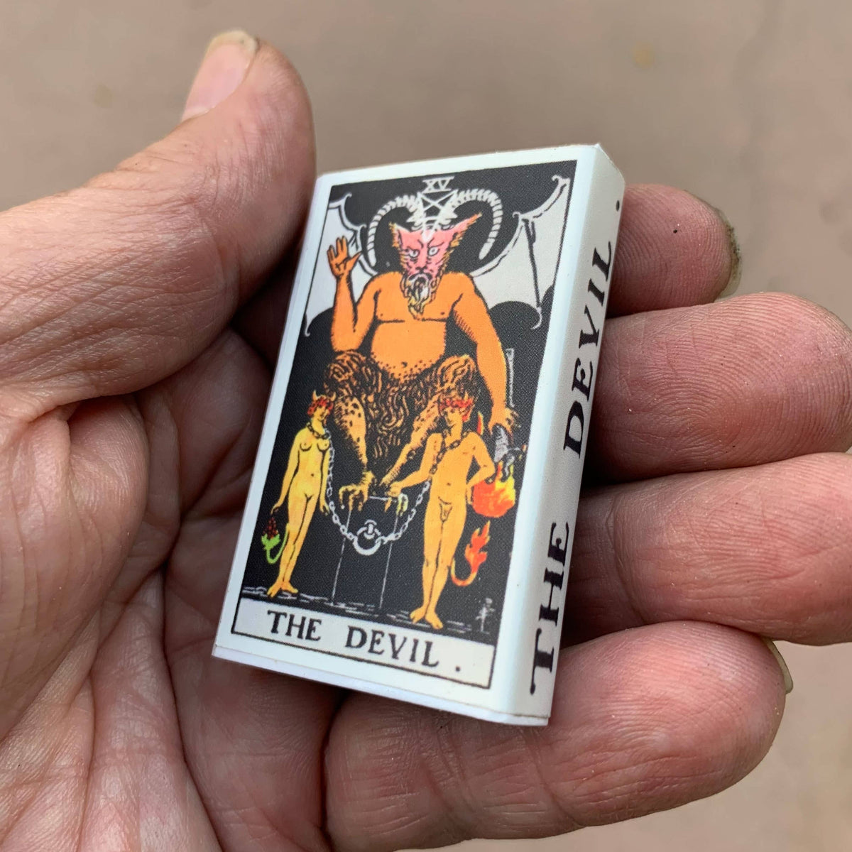 The Devil Tarot Matchbox – Gothic Major Arcana Matches, Witchy Décor, Occult Gift