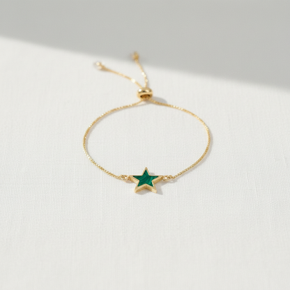 Geometric Botanical Leaf Slider Bracelet, Preserved Dried Flower Jewelry, Adjustable Nature Inspired Bracelet