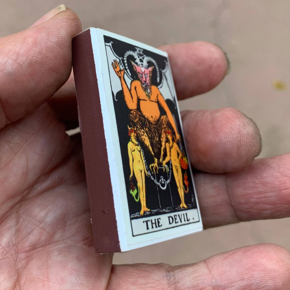The Devil Tarot Matchbox – Gothic Major Arcana Matches, Witchy Décor, Occult Gift