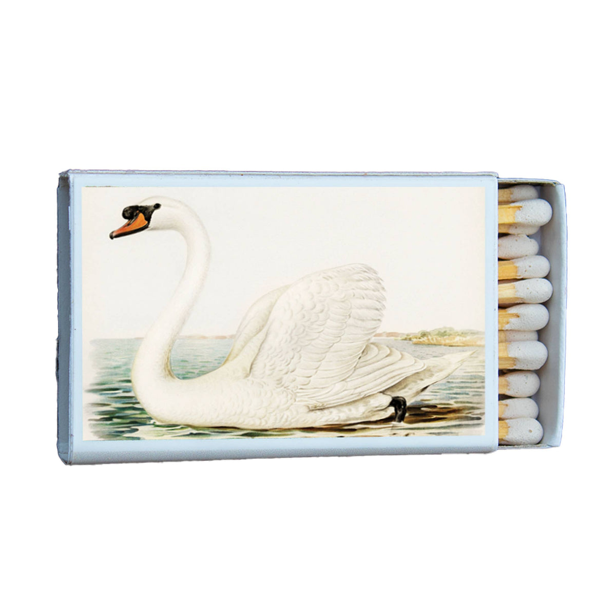Vintage Swan Matchbox – Elegant Bird Matches, Cottagecore Home Décor, Candle Accessory
