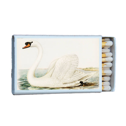 Vintage Swan Matchbox – Elegant Bird Matches, Cottagecore Home Décor, Candle Accessory